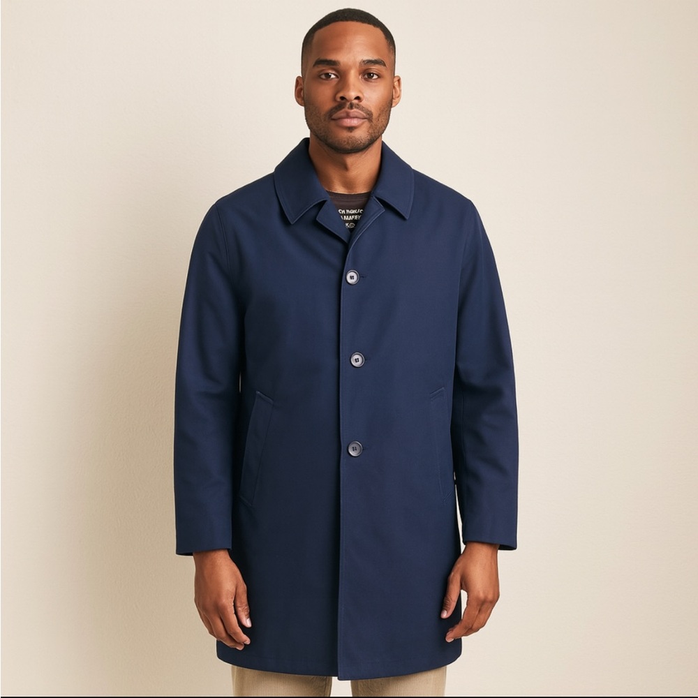 London Fog Vintage Navy Coat‎ 42 Short | Classiccore Retro Minimalist Style